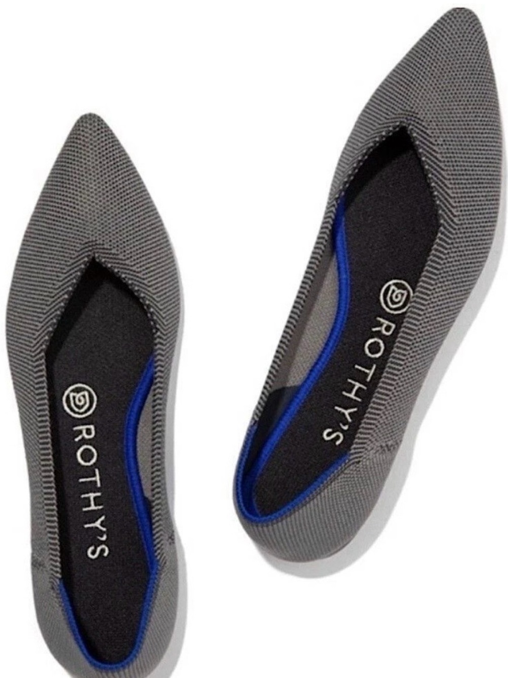Rothy's the Point Cloud Grey Birdseye Women’s Flats Size 6.5 New without tags